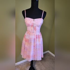 Sexy Shades of Purple, Pink & Orange Double Zippered Guess Mini Dress